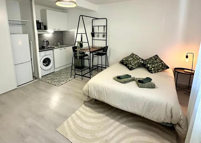 Studio Gare Entierement Renove, Wi-Fi, Clim, Tram, 15 Min Des Plages